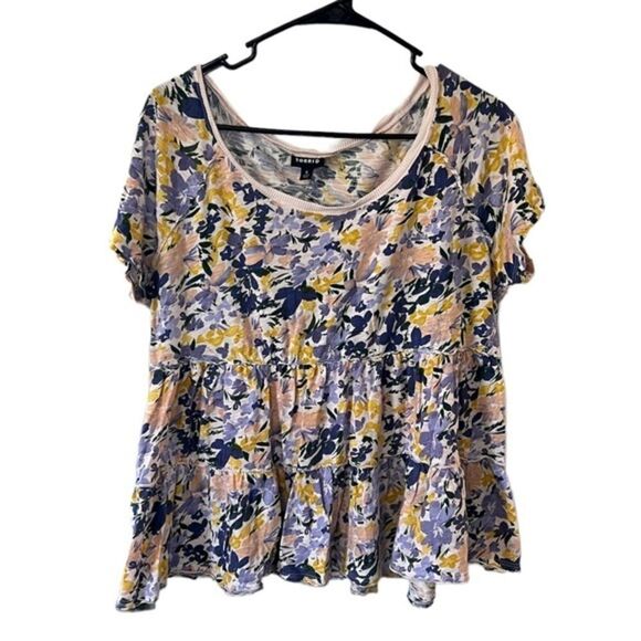 Torrid Floral Baby Doll Top - Picture 1 of 3